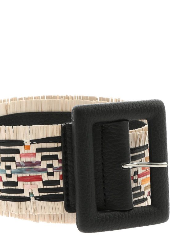 ORCIANI: belts online - Tahiti belt in black and ivory color