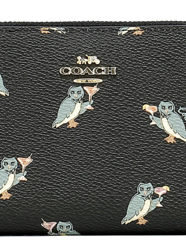 Owl print small zip around wallet shop online: COACH