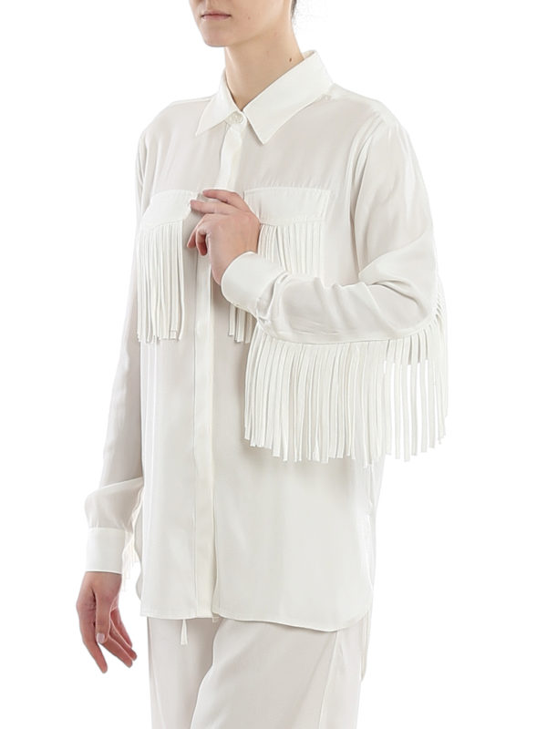 P.A.R.O.S.H. buy online Fringed cady shirt