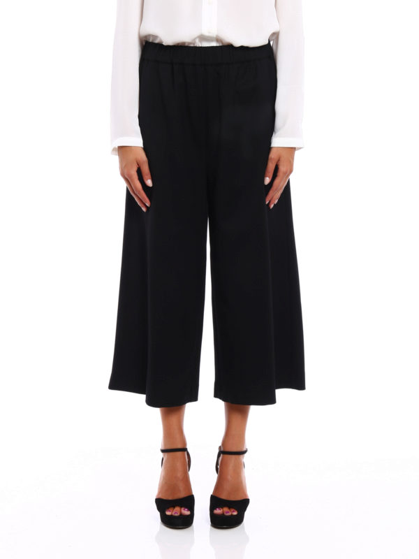 P.A.R.O.S.H.: casual trousers online - Lilu crepe culottes