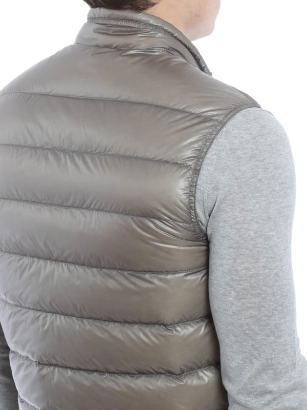 Kurze Daunenjacken shop online Weste Fur Damen - Grau