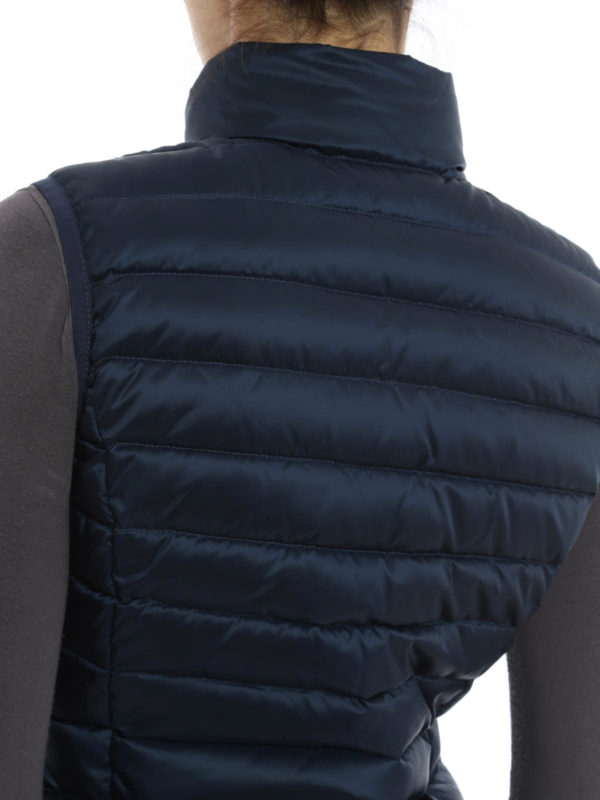 Kurze Daunenjacken shop online Weste Fur Damen - Blau