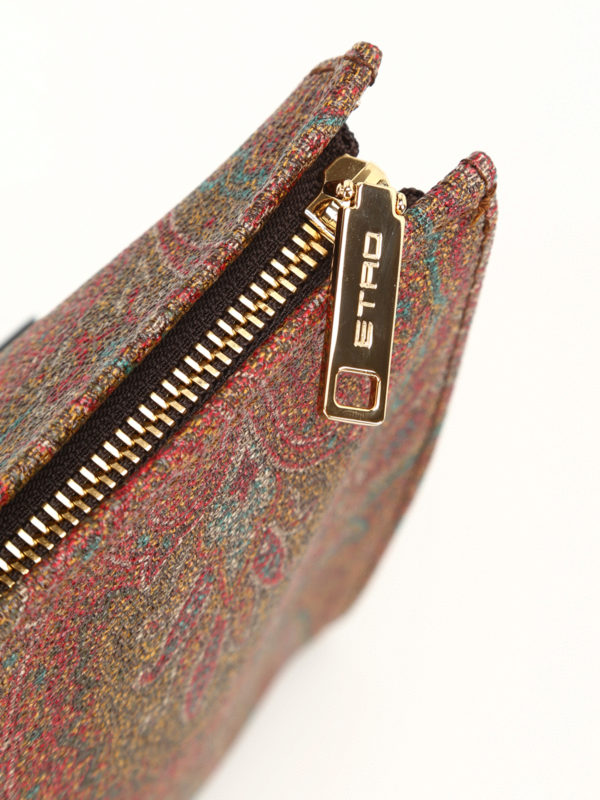 TigerTie Pochette Doré Noir Blanc Rayé - Tissu Polyester