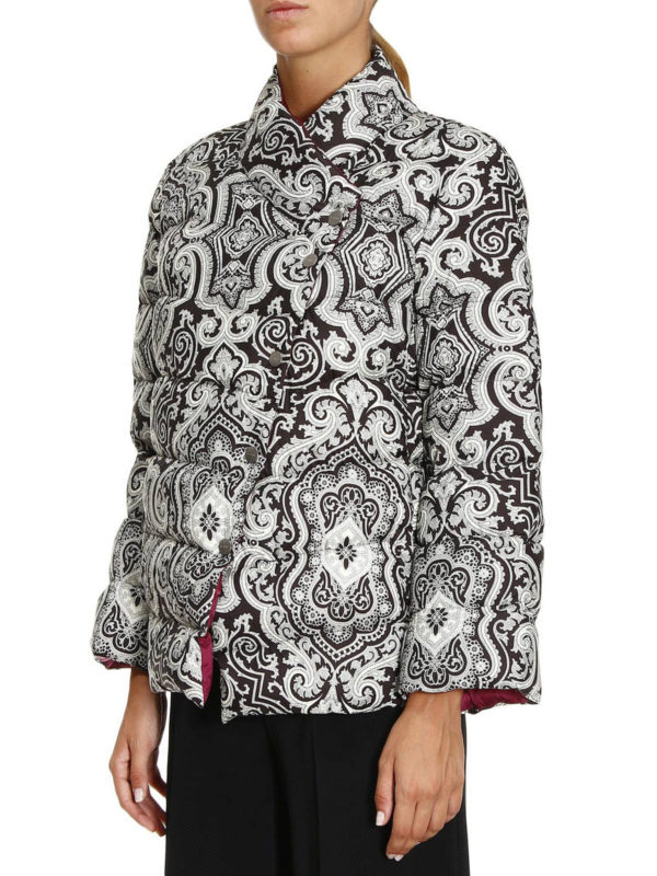 paisley print puffer