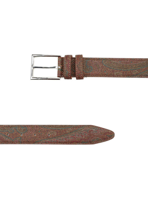Etro Paisley print leather belt - Brown - Men|0E2522899600 display picture 1