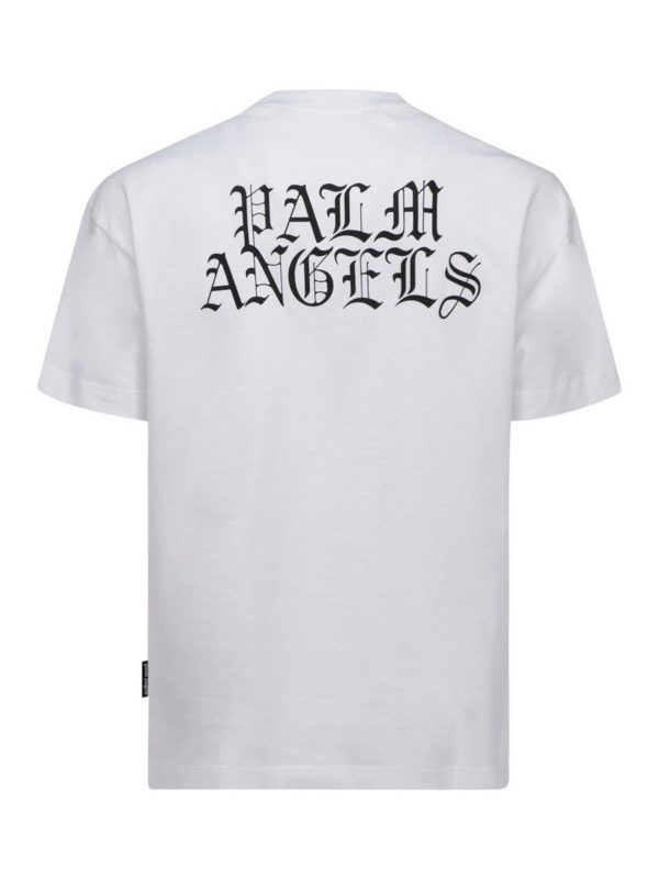 Palm Angels Burning Head Short-Sleeve T-Shirt 'White/Yellow' PMAA001R21JER0040118