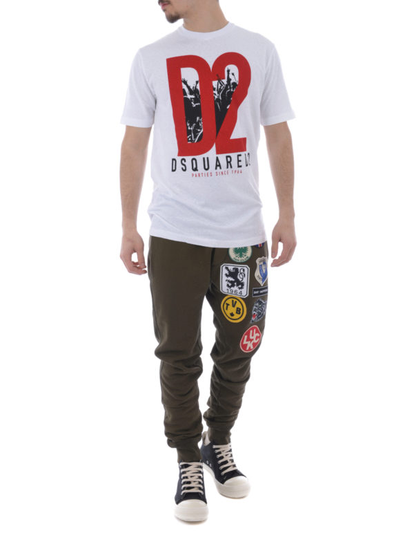 Patch detail tracksuit bottoms shop online: DSQUARED2