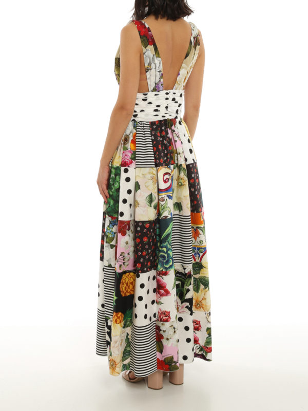 Patchwork patterned dress shop online: DOLCE & GABBANA
