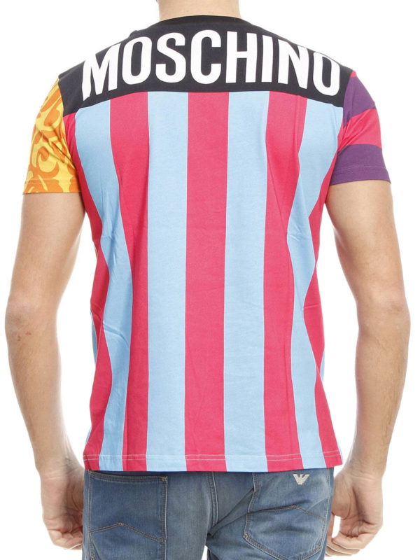 Patchwork print T-shirt shop online: MOSCHINO