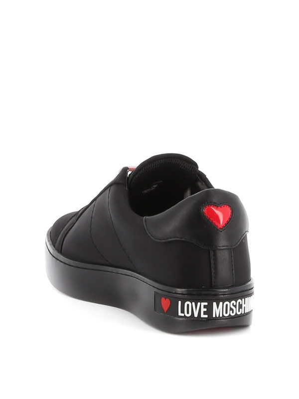 Patent leather heart sneakers shop online: LOVE MOSCHINO