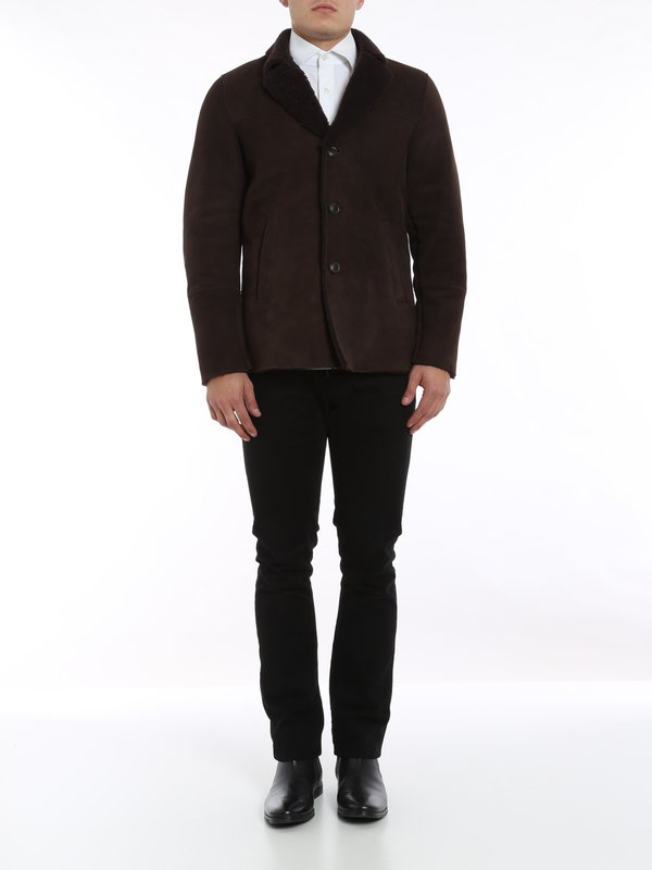 Patrice Tabon: leather coats online - Shearling jacket