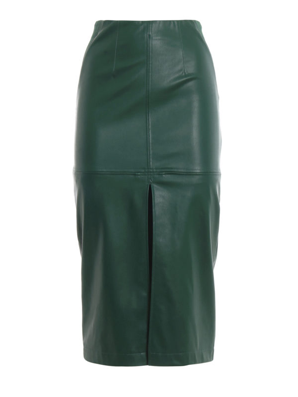 Leather skirts Patrizia Pepe Front vent faux leather pencil skirt 8L0322A1DZG464