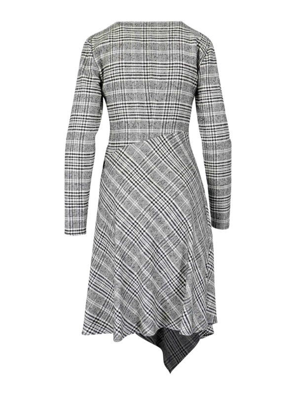 PATRIZIA PEPE: knee length dresses online - Check midi dress