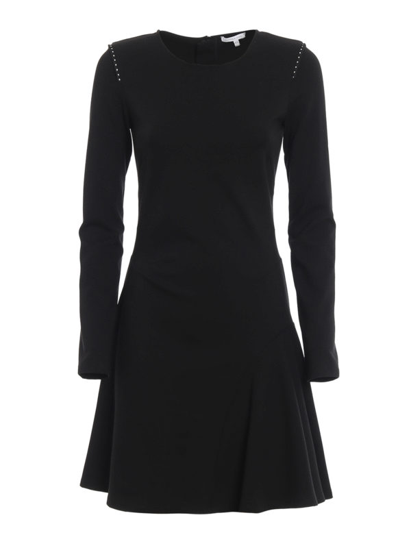 Patrizia Pepe Studded black mini dress - Black|2A1965A1DXK103