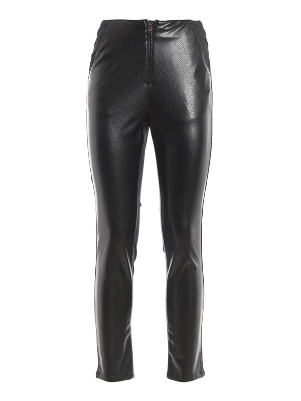 PATRIZIA PEPE: skinny jeans - Reptile print front skinny jeans