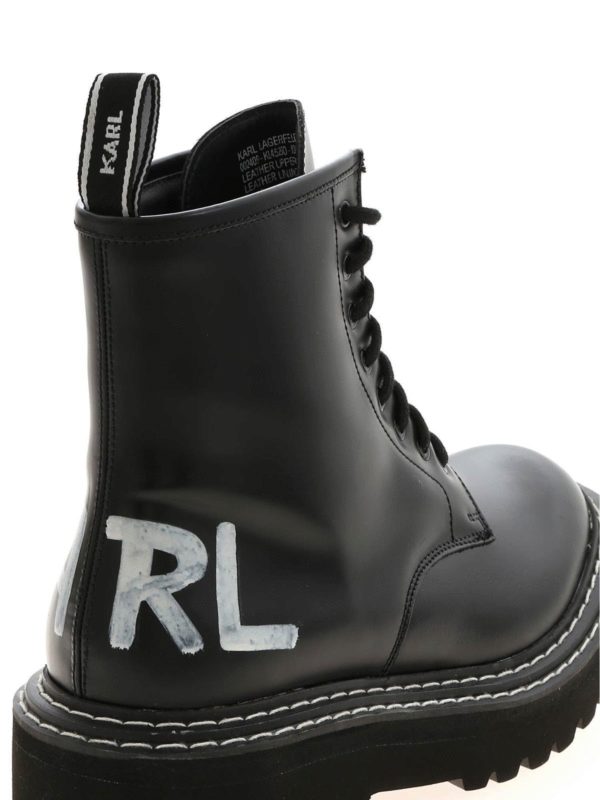 Patrol II ankle boots in black shop online: KARL LAGERFELD