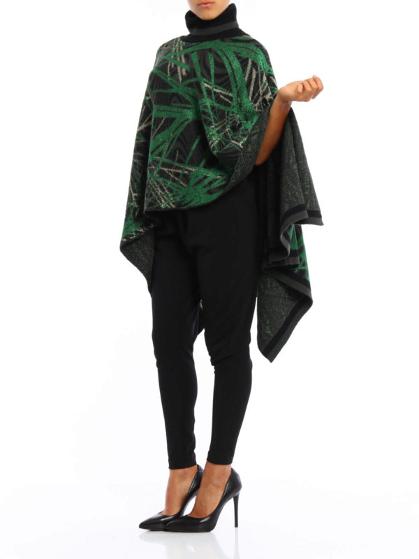 Patterned jersey poncho shop online: M MISSONI