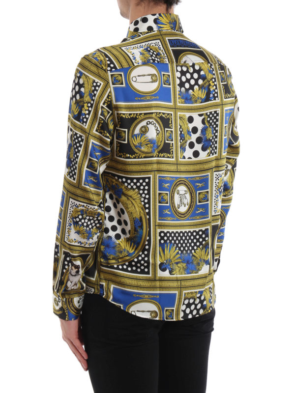 Patterned twill shirt shop online: Versus Versace