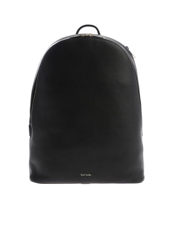 PAUL SMITH: backpacks - Black backpack with logo