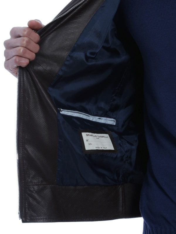 レザーコート メンズ - ブラウン