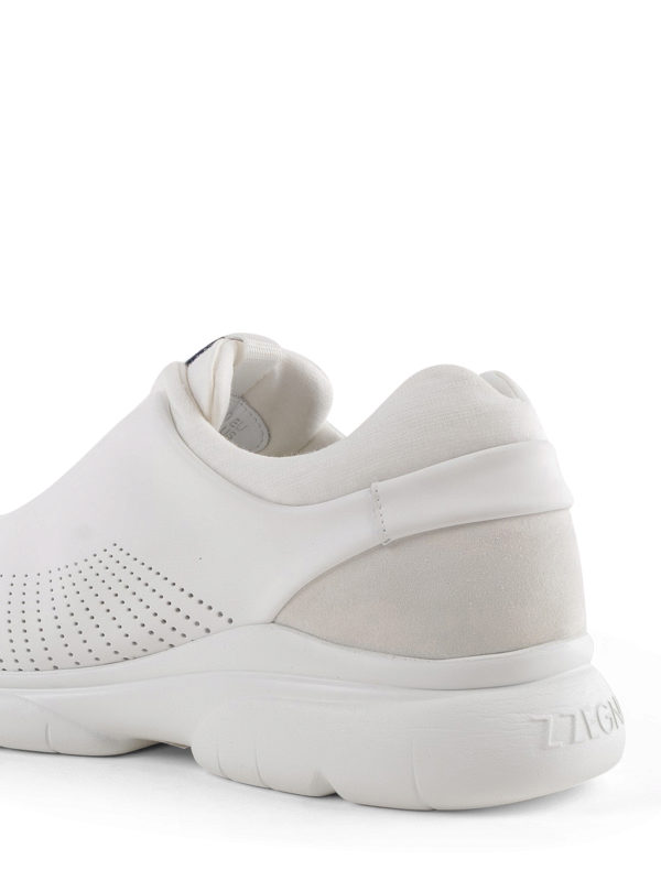 Sneaker slip on in pelle traforata shop online: Z ZEGNA