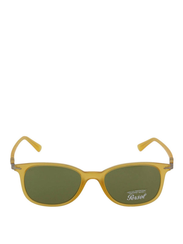 PERSOL: sunglasses online - Matte yellow rectangular sunglasses