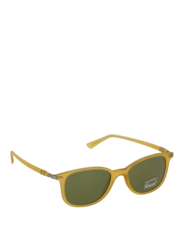 PERSOL: sunglasses - Matte yellow rectangular sunglasses