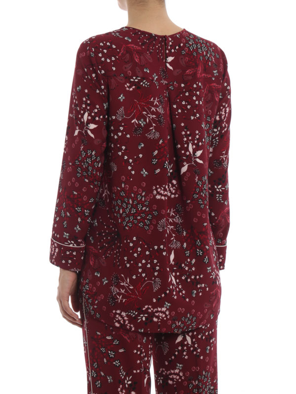 Pescara flower print cotton blouse shop online: Max Mara
