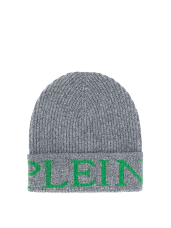 PHILIPP PLEIN: Mützen - Mütze - Grau