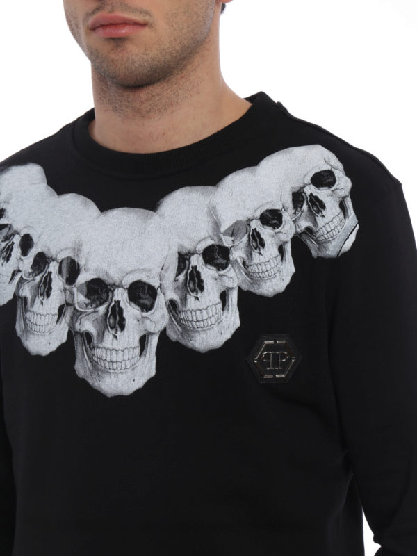 PHILIPP PLEIN buy online Berry Gordv skulls print sweatshirt
