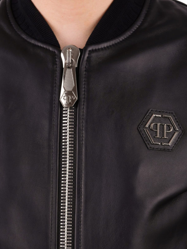 PHILIPP PLEIN buy online Lederjacke - Schwarz