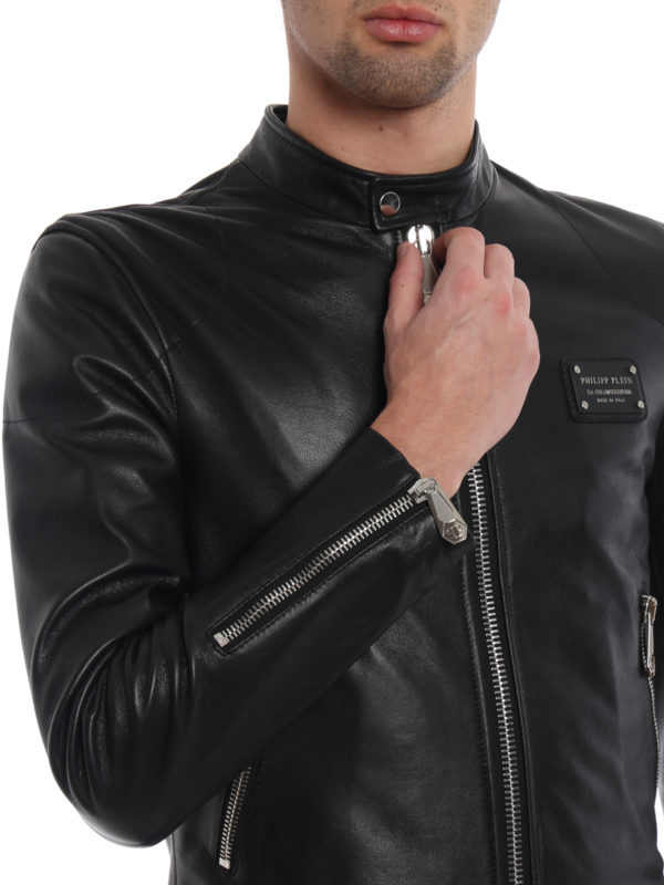 PHILIPP PLEIN buy online Lederjacke - Schwarz