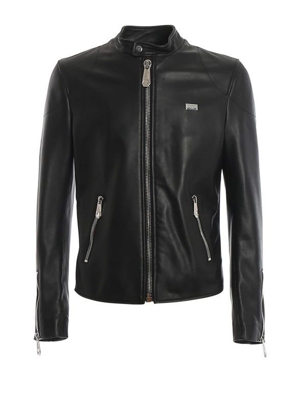 PHILIPP PLEIN: Vestes en cuir - Blouson En Cuir - Statement