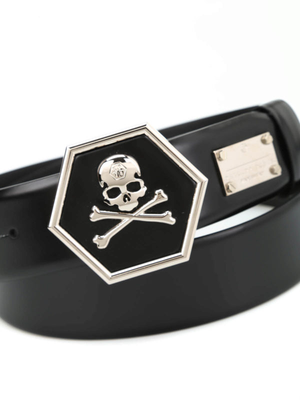 PHILIPP PLEIN: belts online - Ayer leather belt