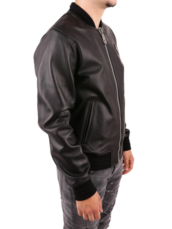 PHILIPP PLEIN: Lederjacken online - Lederjacke - Schwarz