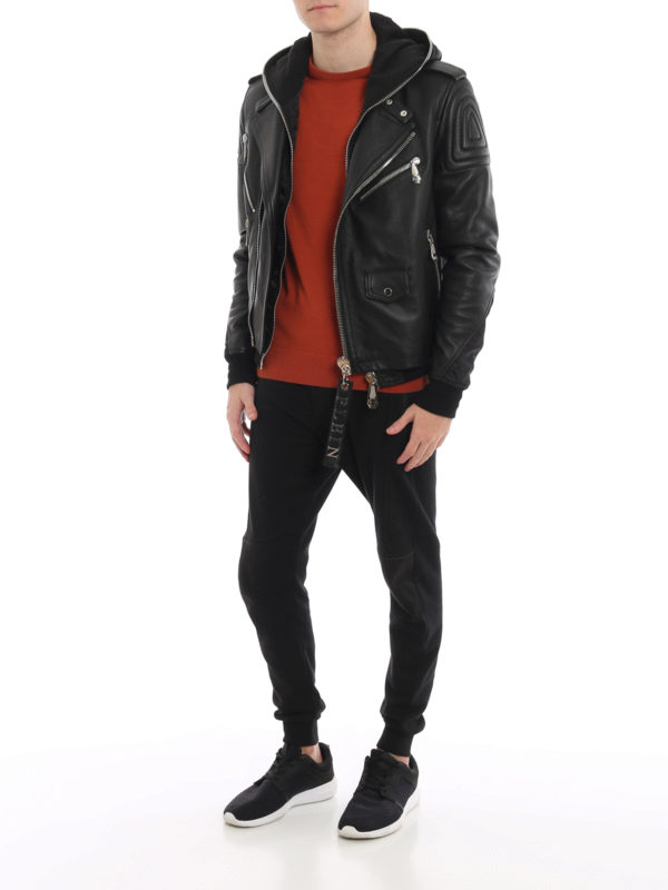 PHILIPP PLEIN: leather jacket online - Statement leather jacket