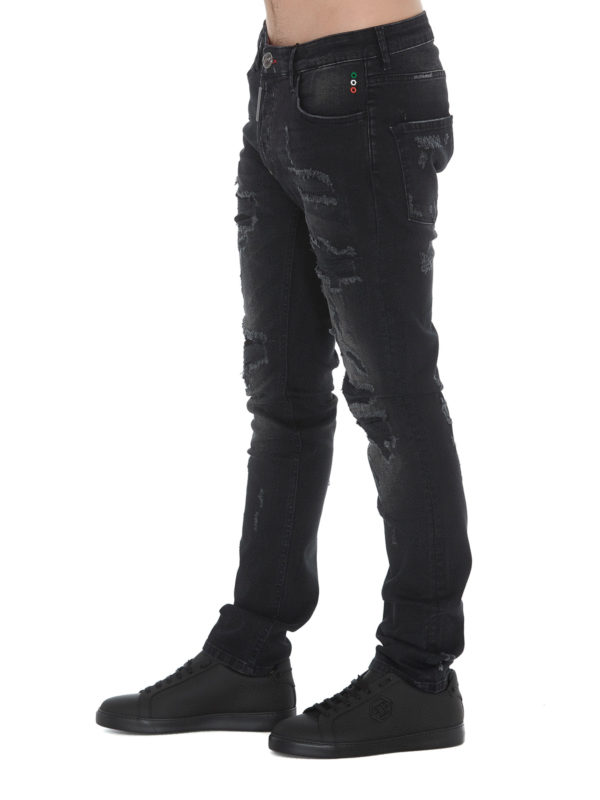 PHILIPP PLEIN: skinny jeans online - Statement destroyed jeans