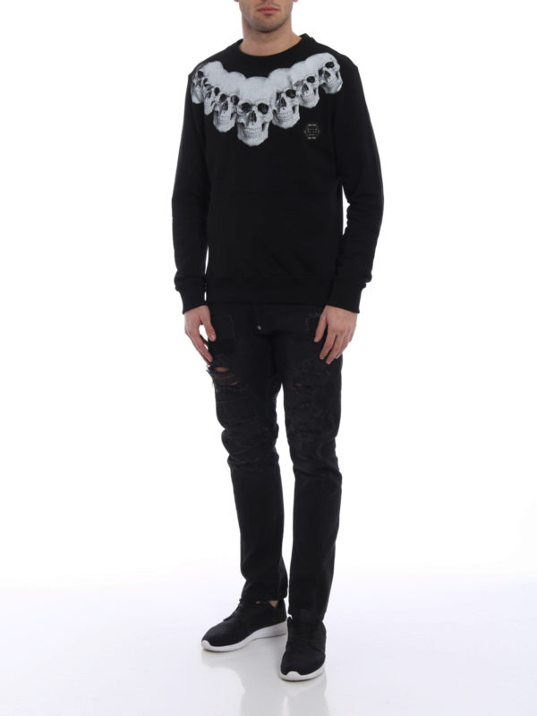PHILIPP PLEIN: Sweatshirts & Sweaters online - Berry Gordv skulls print sweatshirt