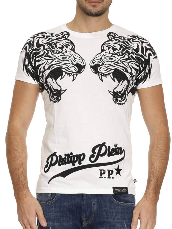 PHILIPP PLEIN: t-shirt online - T-shirt Double Tiger