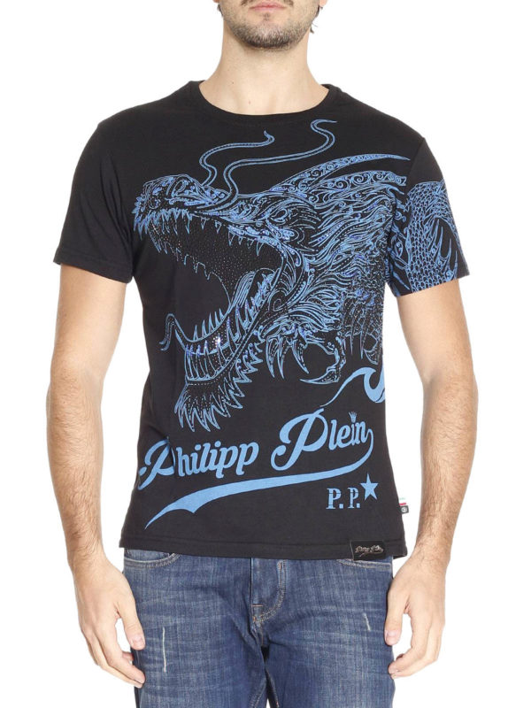 PHILIPP PLEIN: t-shirts online - Efficient dragon print T-shirt