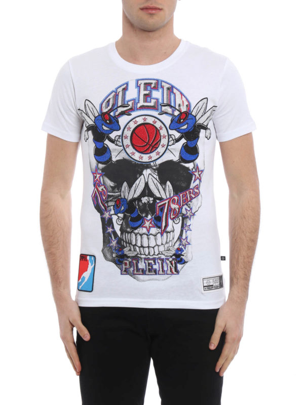 PHILIPP PLEIN: t-shirts online - Orange cotton T-shirt