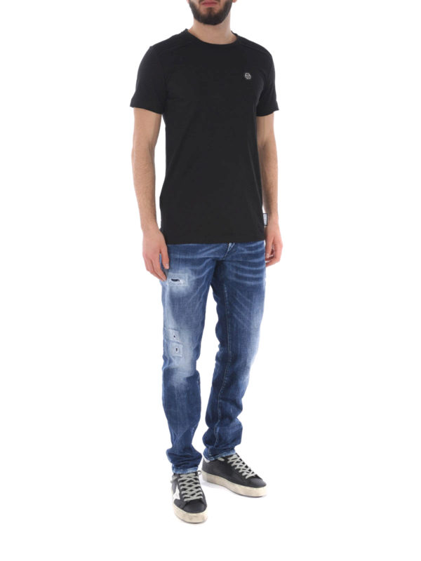 PHILIPP PLEIN: t-shirts online - Statement black Tee
