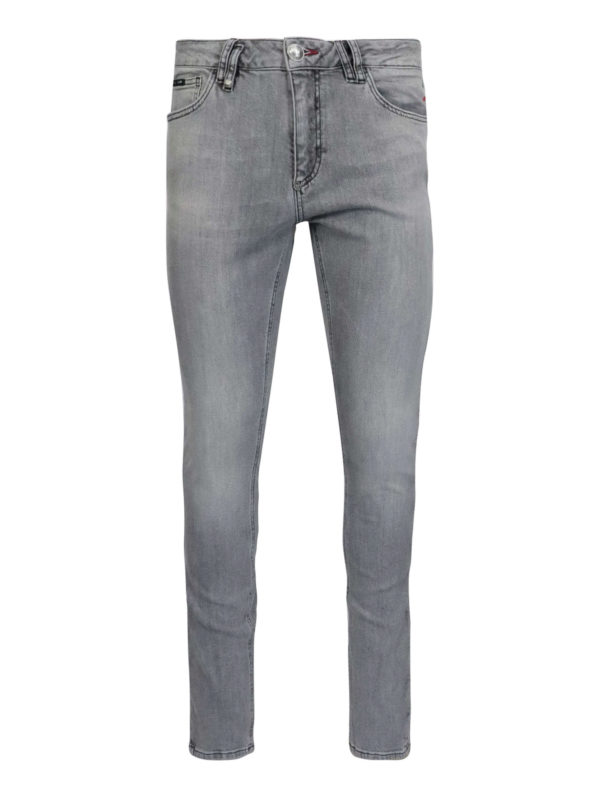 Jeans Skinny Philipp Plein 347PP - Taille 31 - Bleu Foncé - Logo Personnalisé - Neuf Avec étiquettes