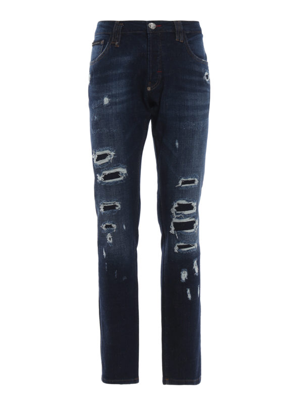 PHILIPP PLEIN: Jeans Rectos - Snatch-Illegal Fight Club