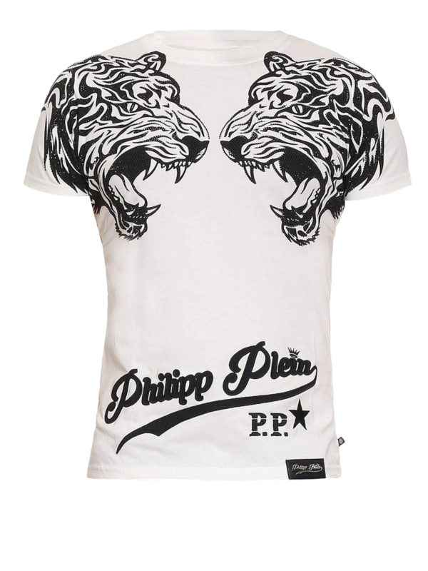 PHILIPP PLEIN: t-shirt - T-shirt Double Tiger