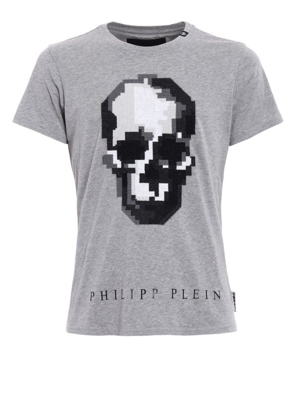 PHILIPP PLEIN: T-shirts - T-Shirt - Grau