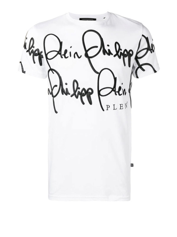 PHILIPP PLEIN: t-shirts - Run white T-shirt