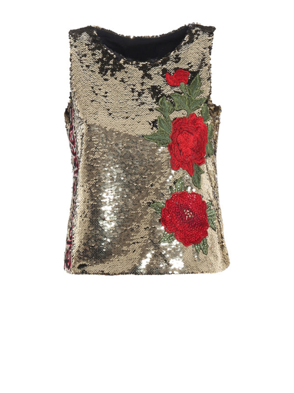 PHILIPP PLEIN: Tops und Tank Tops - Top - Gold