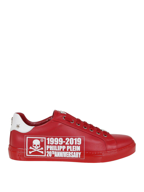 Philipp Plein Logo print leather low-top sneakers MSC2335PLE008N13