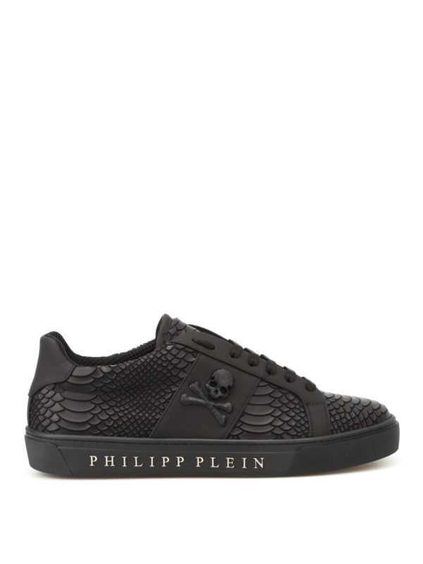 PHILIPP PLEIN: trainers - Talk Slow faux leather sneakers